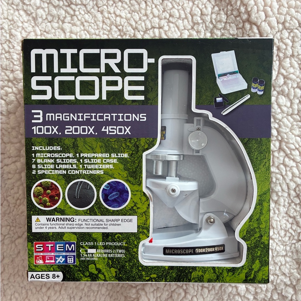 STEM Microscope Kit with Silver and Green Accents